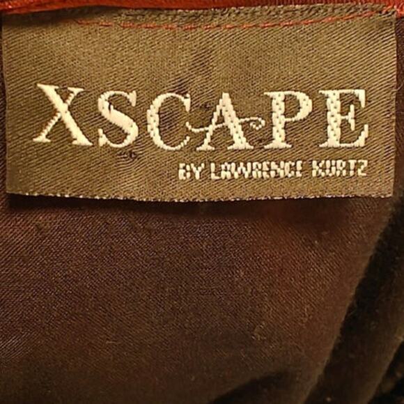 Vintage 1990s Blood red Burgundy Xscpae wrap top sz 10 - Picture 5 of 6